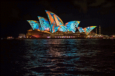 تغییر چهره سالن اپرای سیدنی در جشنواره نور و موسیقی