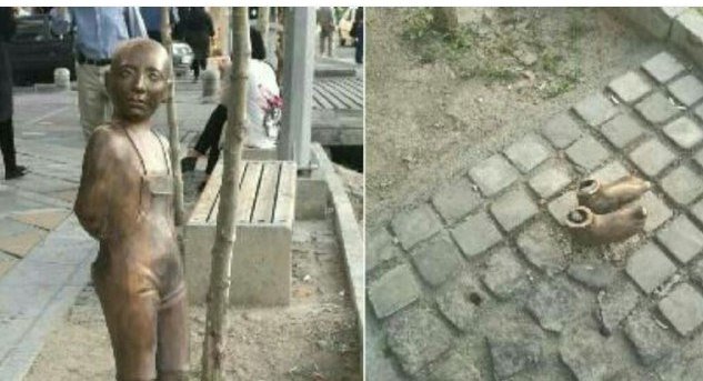 ربوده شدن مجسمه «کودک» میدان ونک در روز جهانی کودک!
