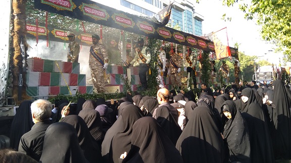 مراسم وداع عزاداران حسینی با ۱۳۵ شهید دفاع مقدس