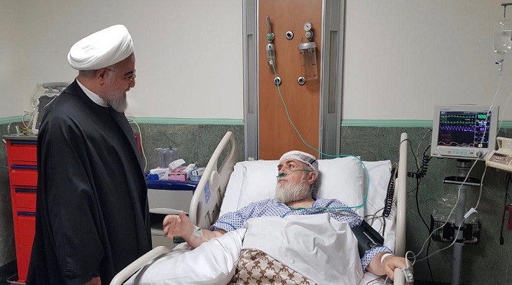 رئیس جمهور از حجت‌الاسلام والمسلمین شهیدی عیادت کرد