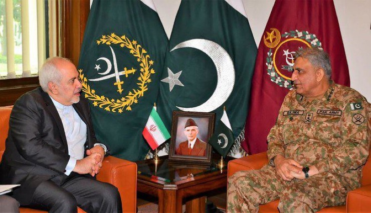 دیدار و گفت و گوی ظریف با فرمانده ارتش پاکستان