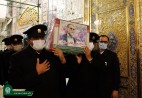 وداع با پیکر شهید فخریزاده در حرم مطهر حضرت امام رضا (ع)