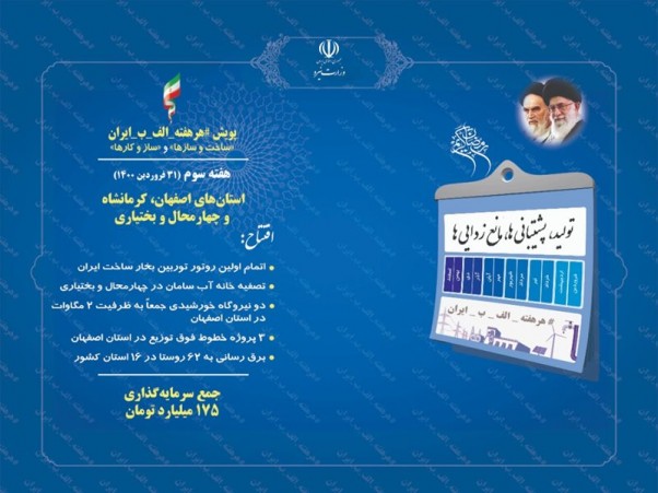 8 پروژه صنعت آب و برق در 3 استان کشور فردا افتتاح میشود