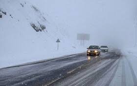 بارش برف و باران در جاده‌های ۶ استان
