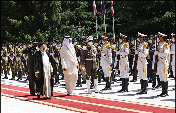 استقبال رسمی رئیسی از امیر قطر در مجموعه سعدآباد