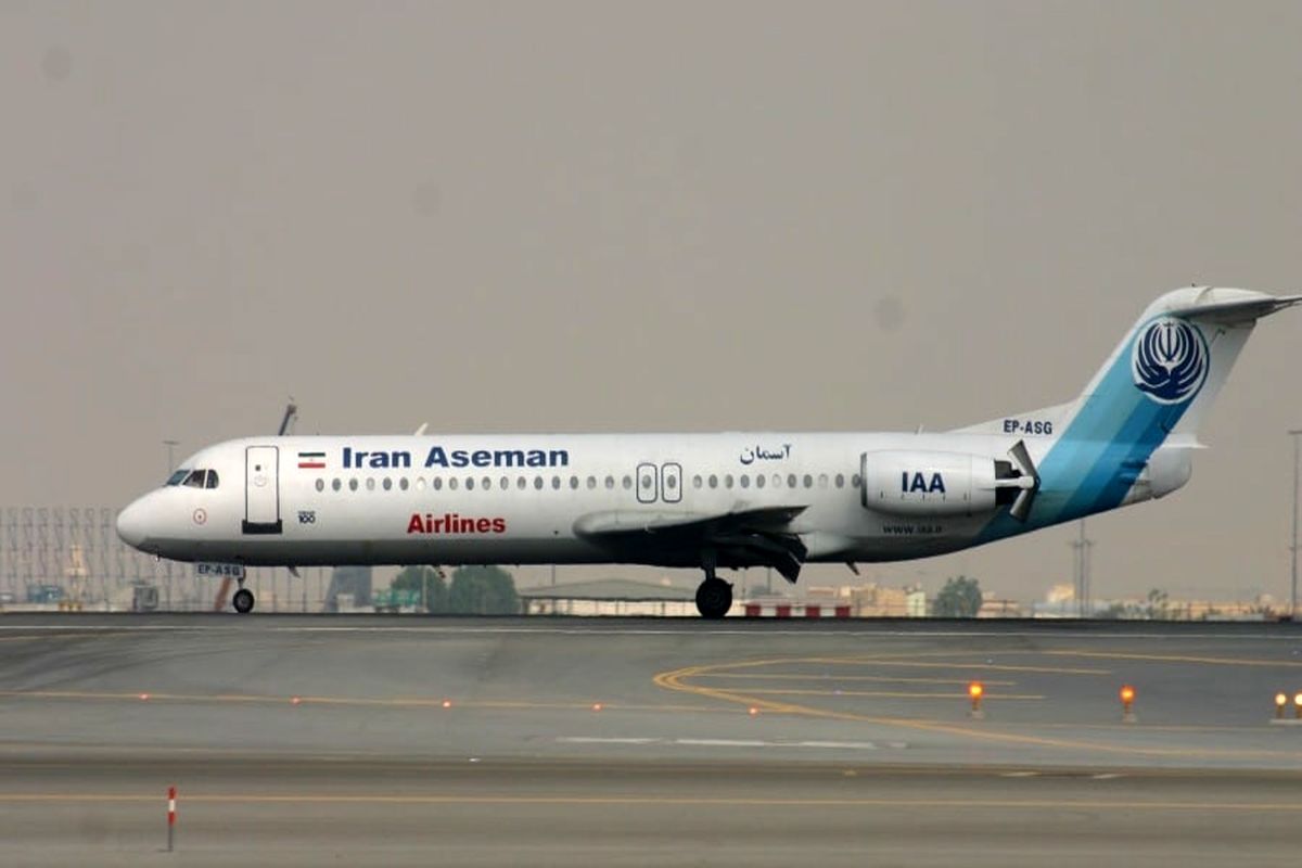آتش‌سوزی موتور فوکر ۱۰۰ هواپیمایی آسمان در فرودگاه مهرآباد