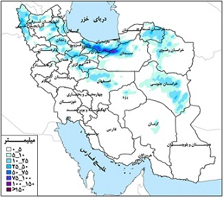 حوضه دریای خزر پرباران‌ترین حوضه‌ درجه ۱ کشور در هفته جاری