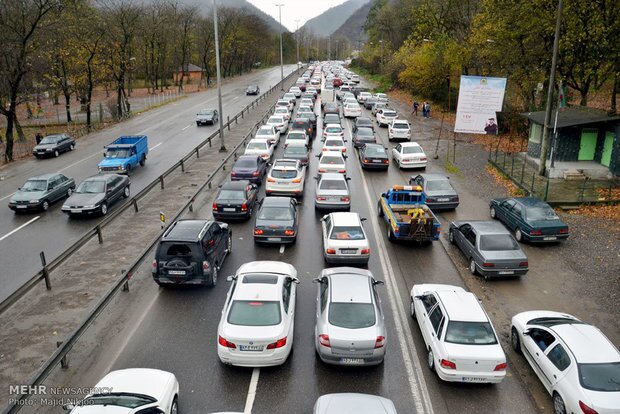 ترافیک پرحجم در محورهای شمالی