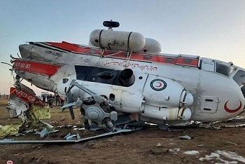 مشخص شدن دلیل سقوط بالگرد هلال احمر در اشترانکوه