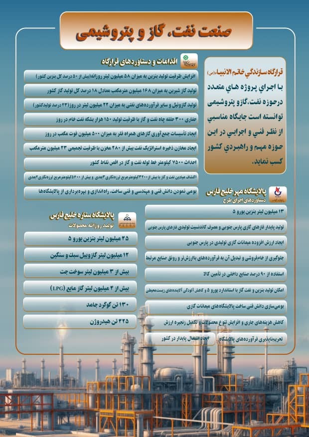 قرارگاه سازندگی خاتم الانبیاء (ص)، شریان حیاتی توسعه ایران در عصر انرژی